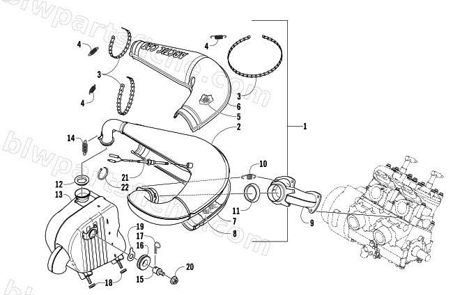 EXHAUST ASSEMBLY diagram