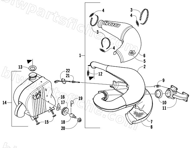 EXHAUST ASSEMBLY diagram