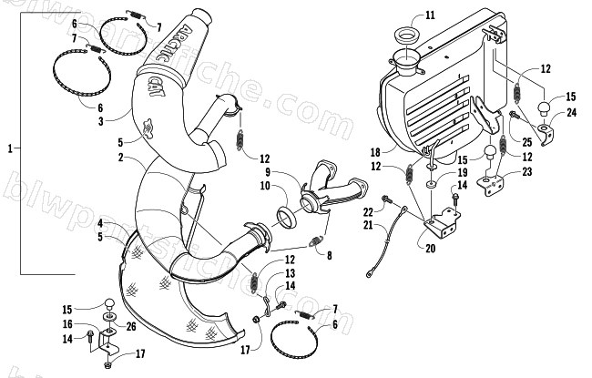 EXHAUST ASSEMBLY diagram