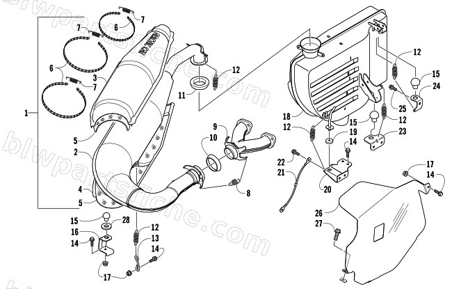 EXHAUST ASSEMBLY diagram