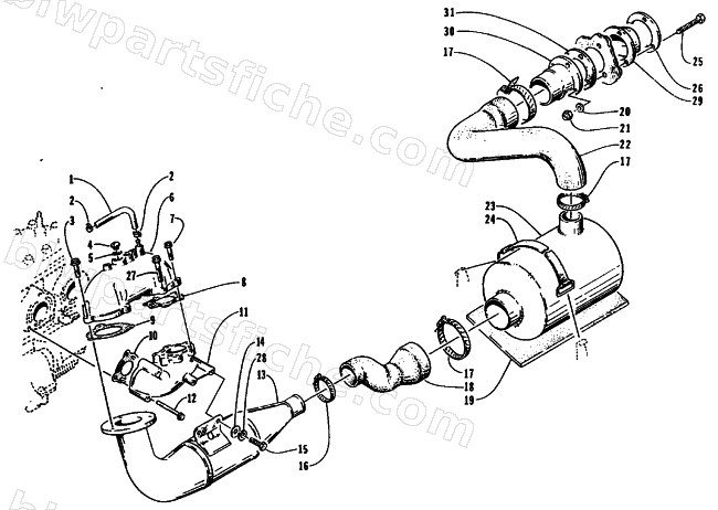 EXHAUST ASSEMBLY diagram
