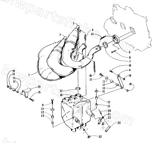 EXHAUST ASSEMBLY diagram