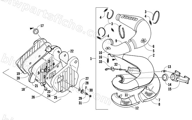 EXHAUST ASSEMBLY diagram