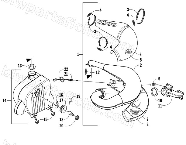 EXHAUST ASSEMBLY diagram