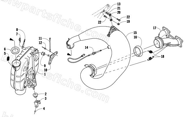 EXHAUST ASSEMBLY diagram