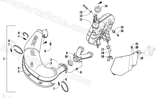 EXHAUST ASSEMBLY diagram