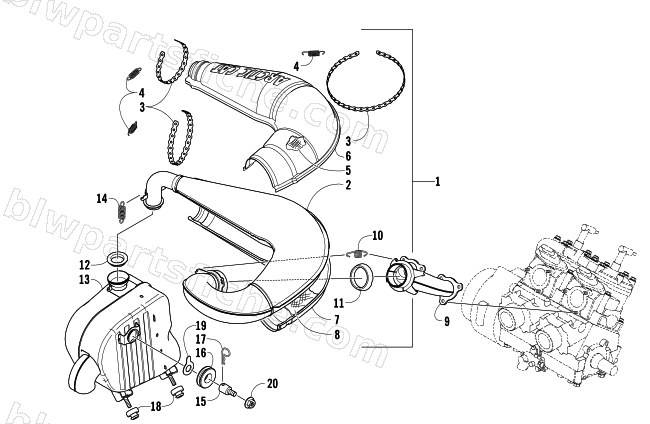 EXHAUST ASSEMBLY diagram
