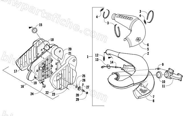 EXHAUST ASSEMBLY diagram