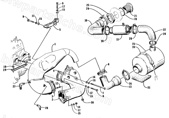 EXHAUST ASSEMBLY diagram