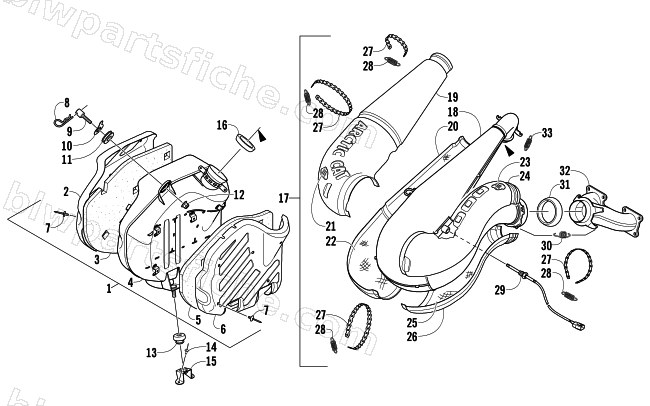 EXHAUST ASSEMBLY diagram