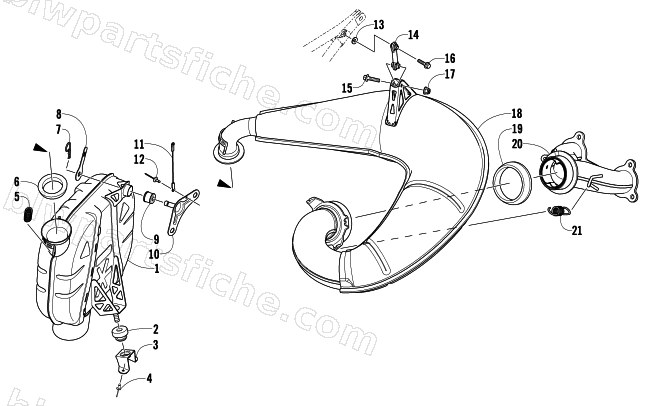 EXHAUST ASSEMBLY diagram