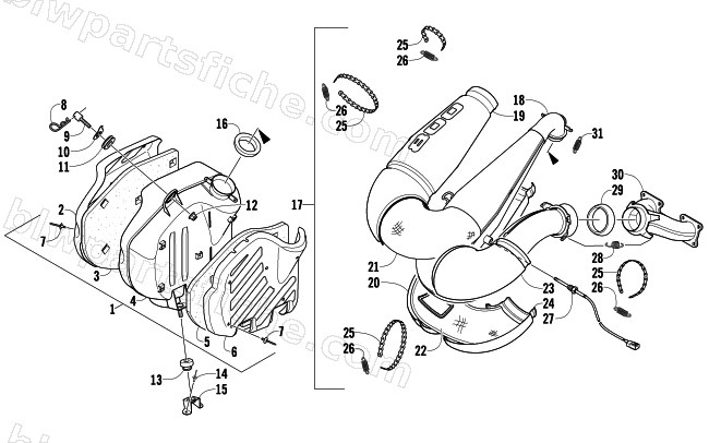 EXHAUST ASSEMBLY diagram