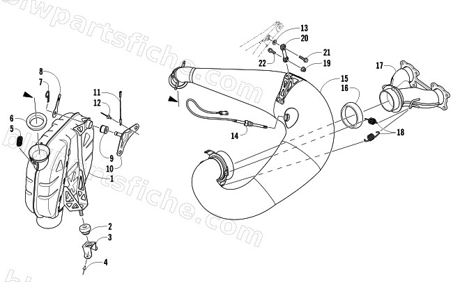EXHAUST ASSEMBLY diagram