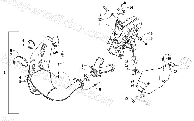 EXHAUST ASSEMBLY diagram