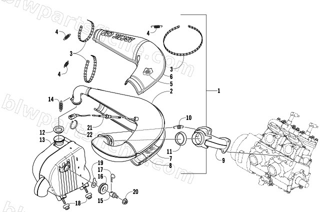 EXHAUST ASSEMBLY diagram