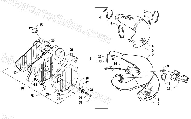 EXHAUST ASSEMBLY diagram