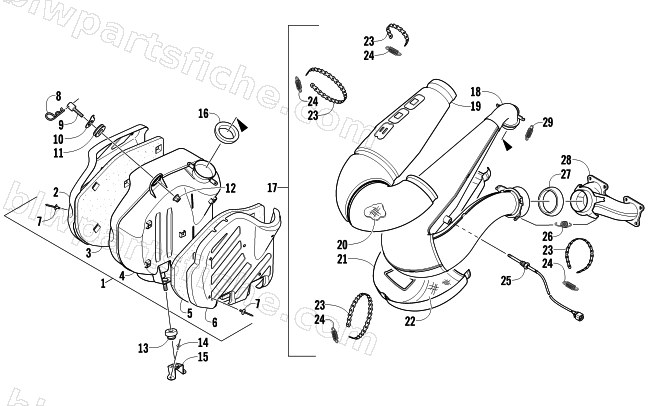 EXHAUST ASSEMBLY diagram