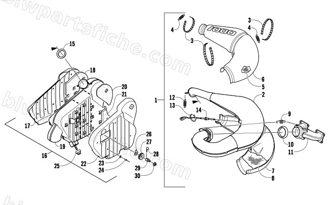 EXHAUST ASSEMBLY diagram
