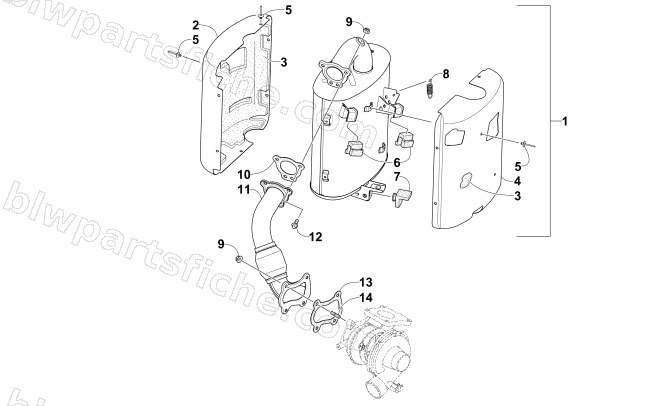 EXHAUST ASSEMBLY diagram
