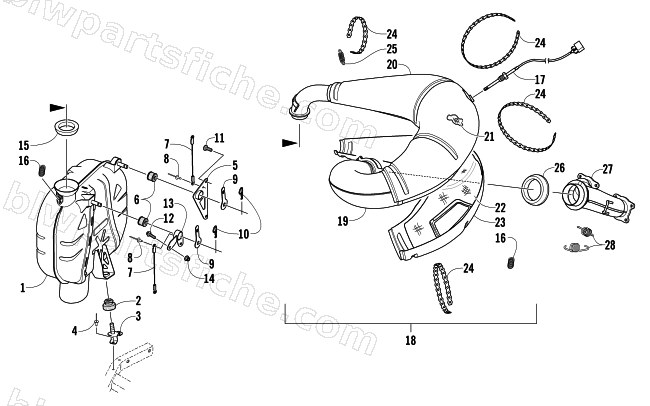 EXHAUST ASSEMBLY diagram