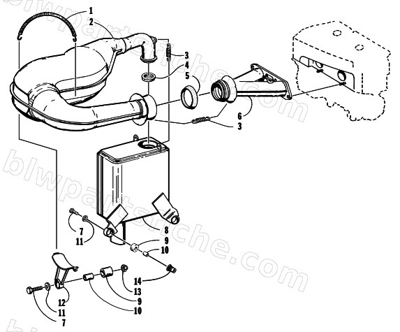 EXHAUST ASSEMBLY diagram