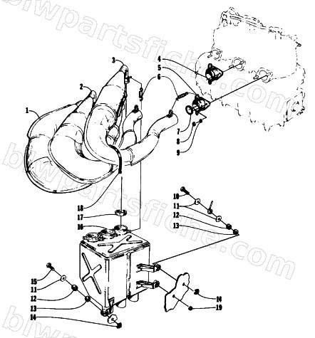 EXHAUST ASSEMBLY diagram