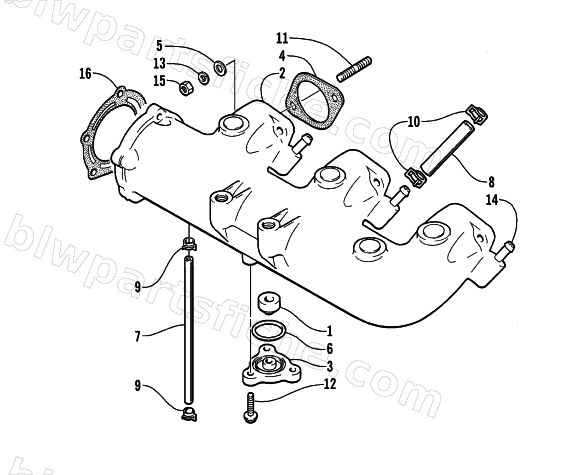 EXHAUST MANIFOLD ASSEMBLY diagram