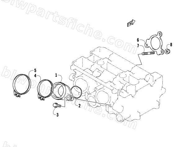 EXHAUST MANIFOLD GASKET/INTAKE FLANGE ASSEMBLY diagram