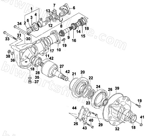 FINAL BEVEL GEAR ASSEMBLY diagram