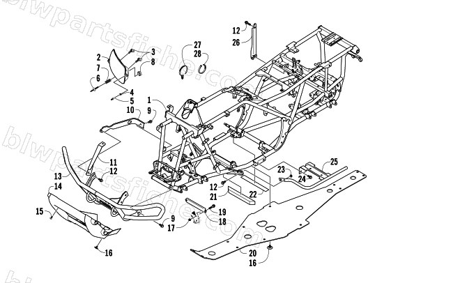 FRAME AND RELATED PARTS diagram