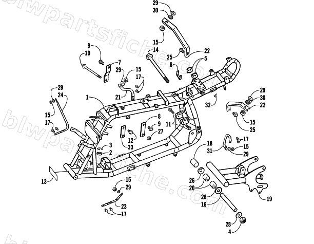 FRAME AND RELATED PARTS diagram