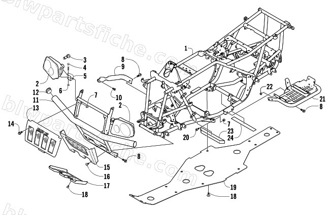 FRAME AND RELATED PARTS diagram