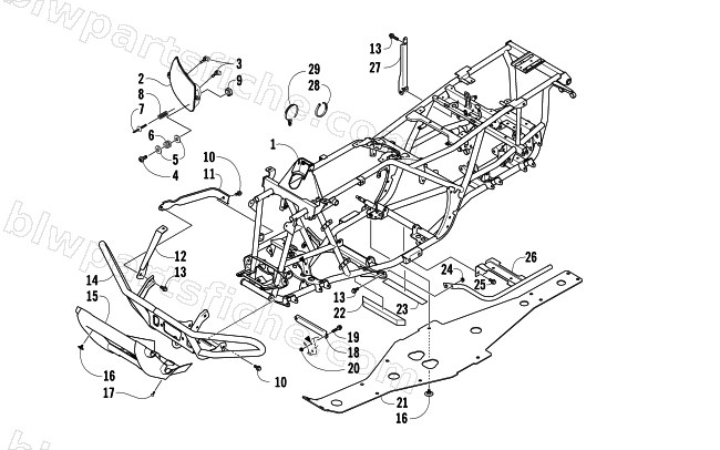 FRAME AND RELATED PARTS diagram