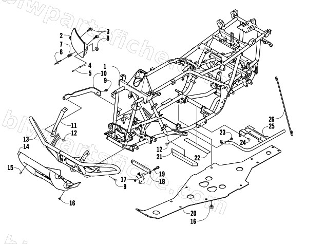 FRAME AND RELATED PARTS diagram