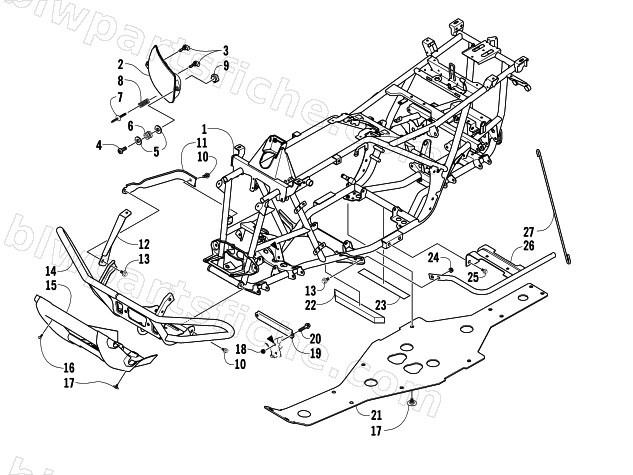 FRAME AND RELATED PARTS diagram