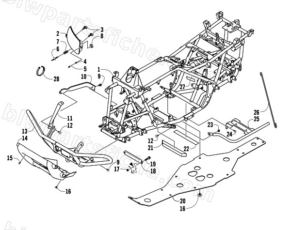 FRAME AND RELATED PARTS diagram