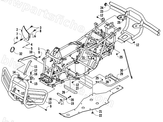 FRAME AND RELATED PARTS diagram