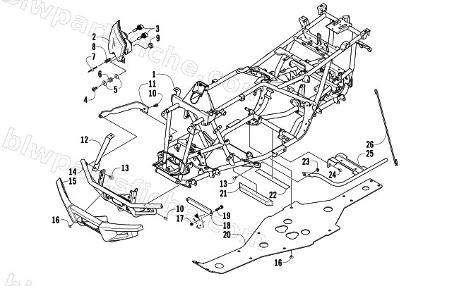 FRAME AND RELATED PARTS diagram