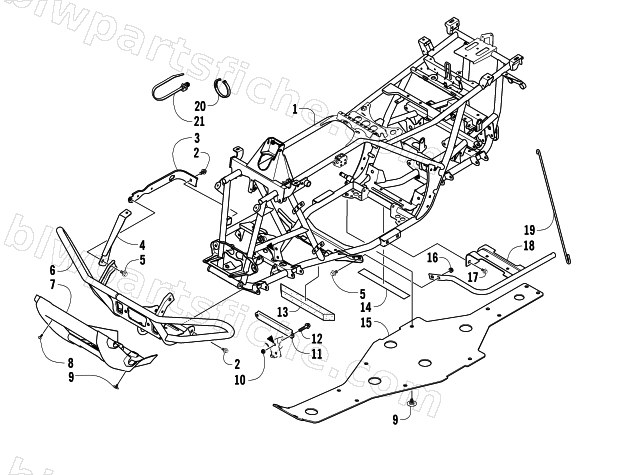 FRAME AND RELATED PARTS diagram