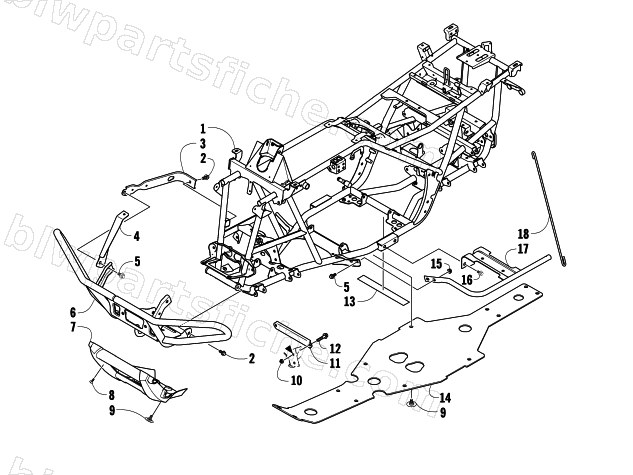 FRAME AND RELATED PARTS diagram