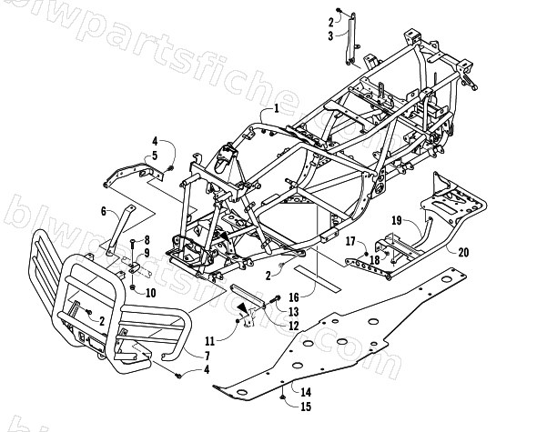 FRAME AND RELATED PARTS diagram