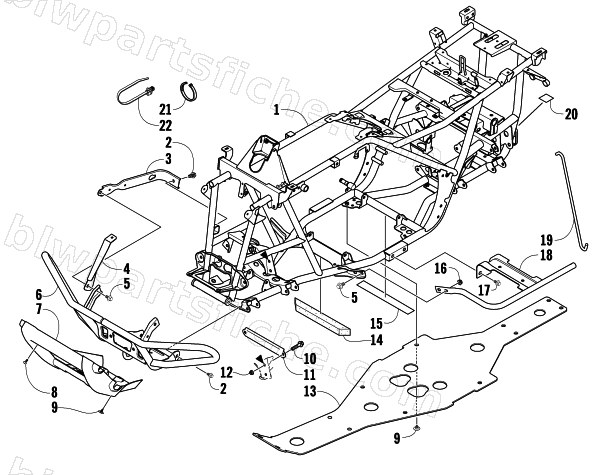 FRAME AND RELATED PARTS diagram
