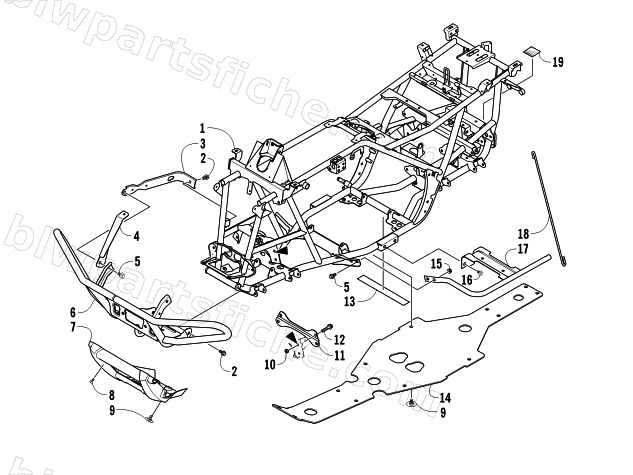 FRAME AND RELATED PARTS diagram