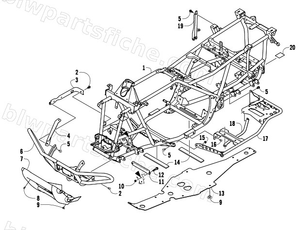 FRAME AND RELATED PARTS diagram