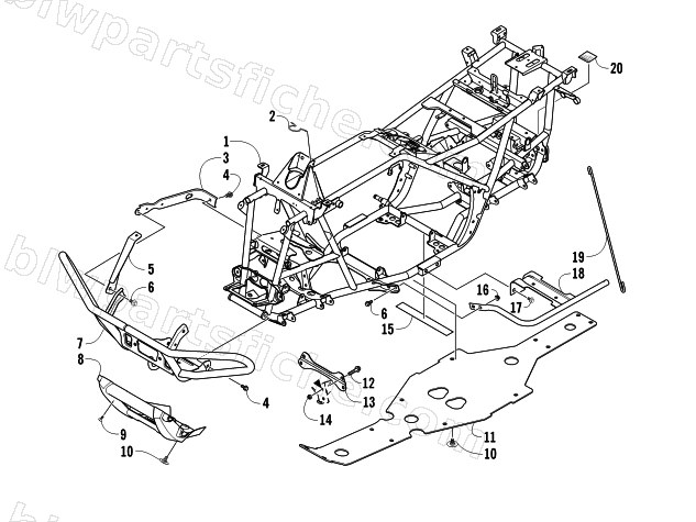 FRAME AND RELATED PARTS diagram