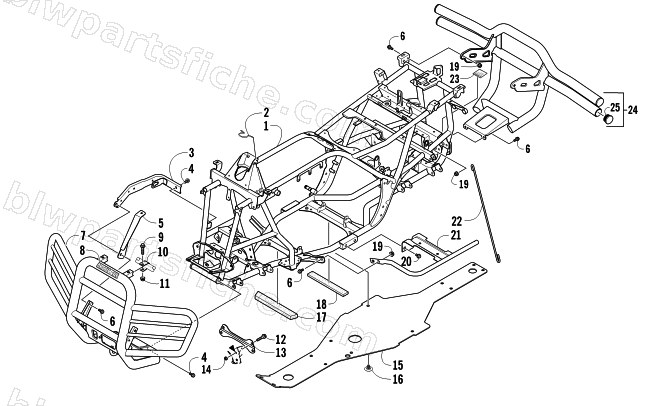 FRAME AND RELATED PARTS diagram