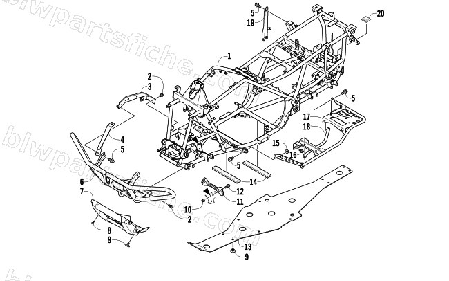 FRAME AND RELATED PARTS diagram
