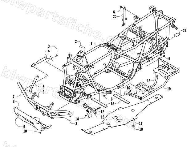 FRAME AND RELATED PARTS diagram