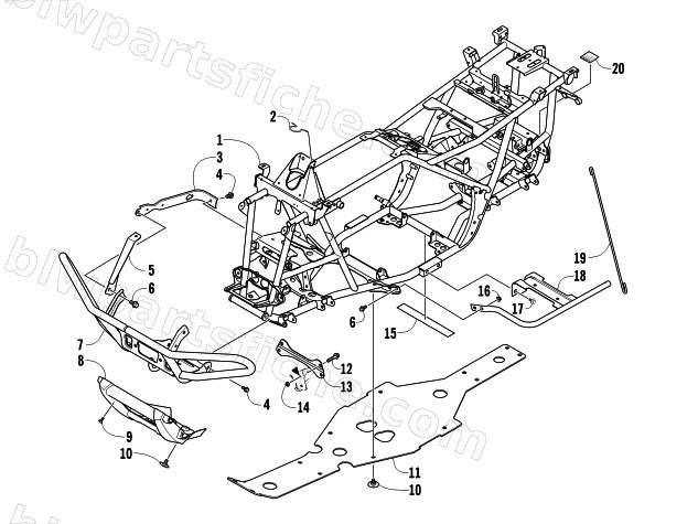 FRAME AND RELATED PARTS diagram