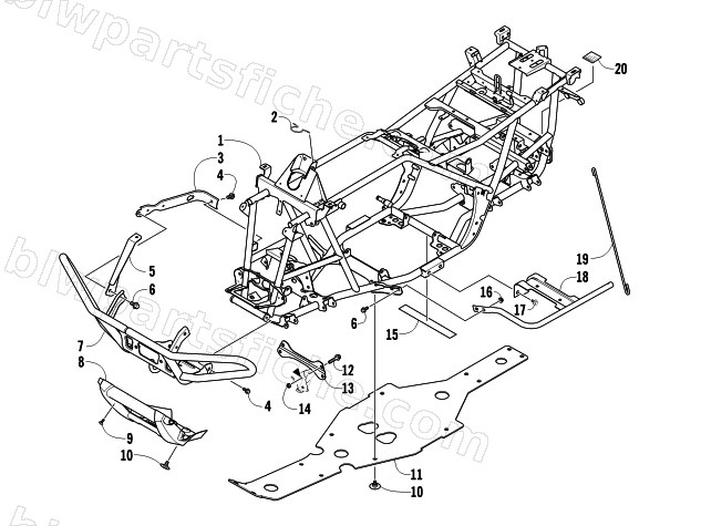 FRAME AND RELATED PARTS diagram